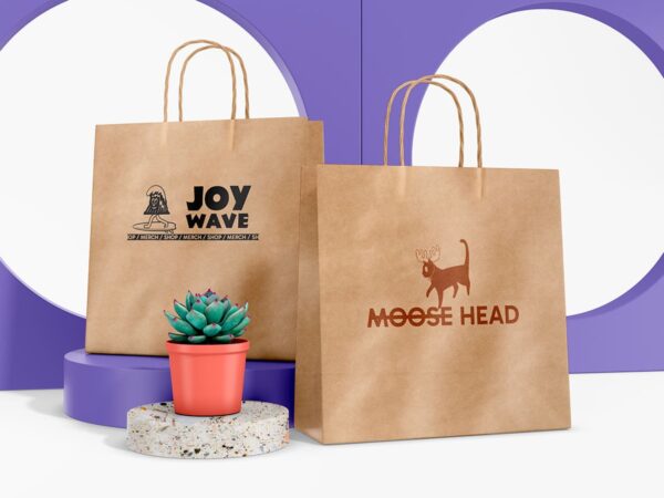 Brun Papperspåse med eget tryck - Din design - Enklapack.se
