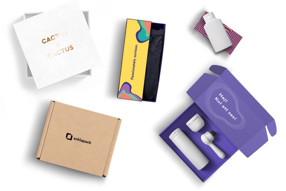 Designa & Köp Förpackningar med eget tryck | Fri frakt - Enklapack.se