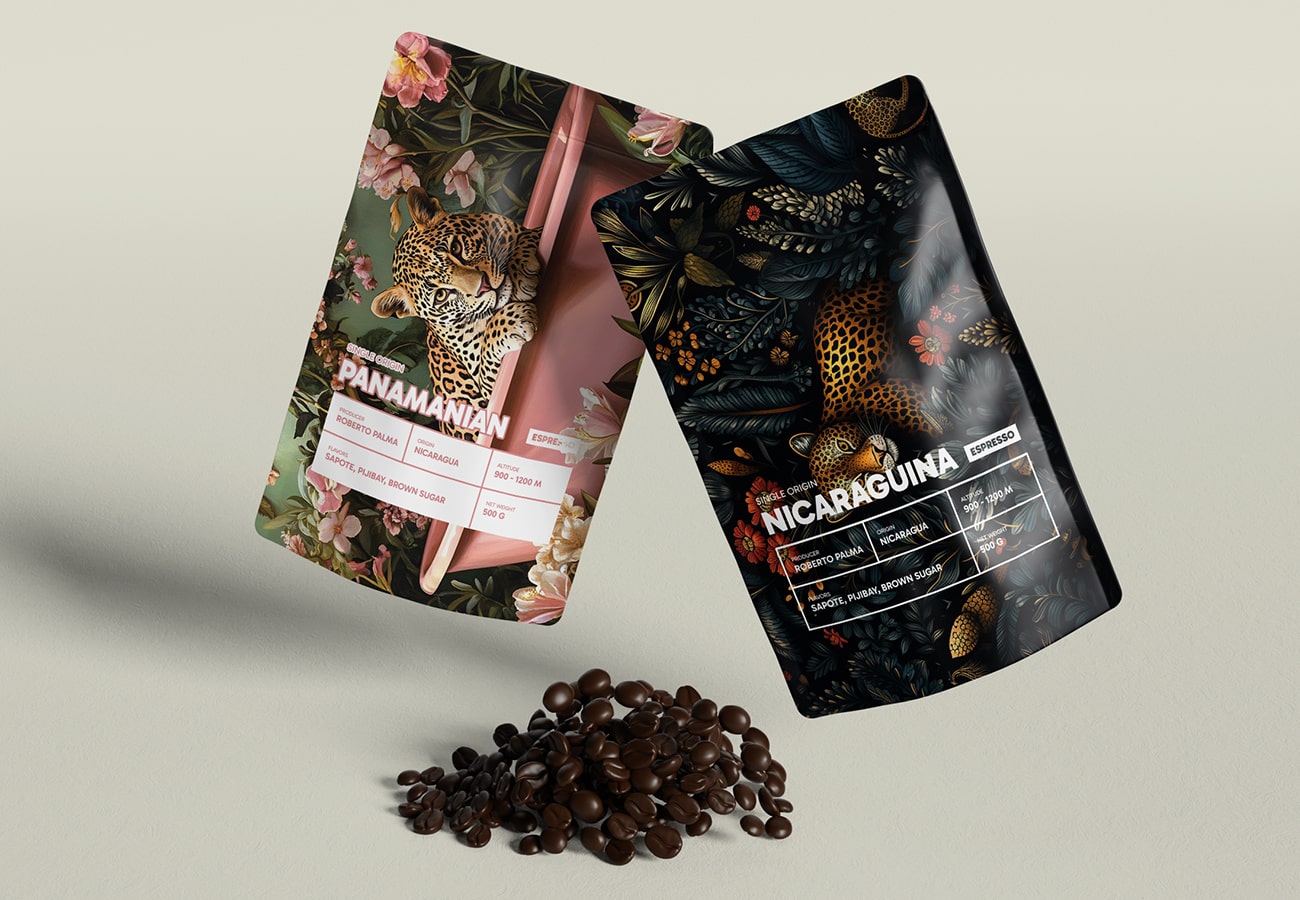 Doypack för kaffe - Stand Up Pouch Kaffe - Enklapack.se